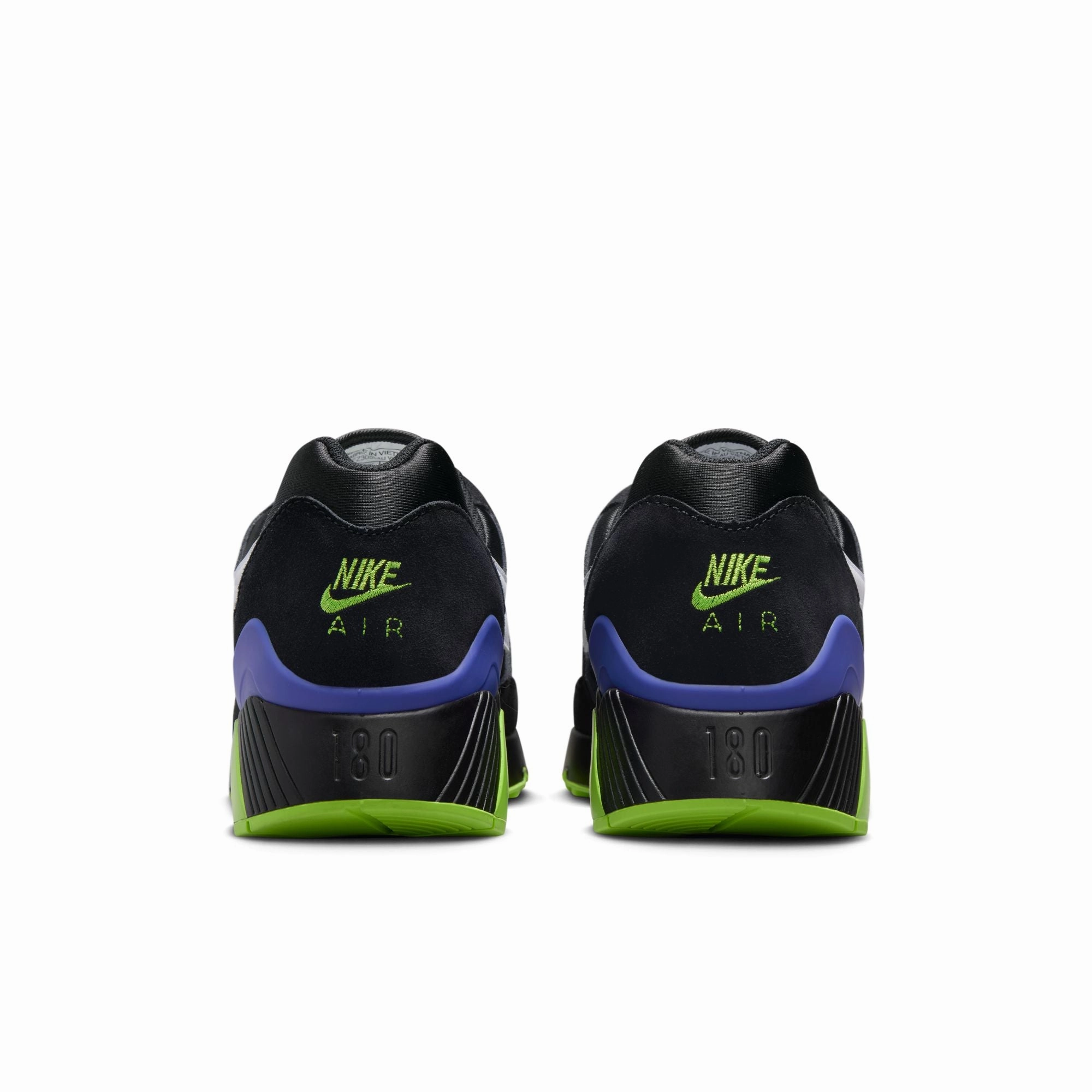 Men's Nike Air 180 - "Black Action Green" Asics Zip Up Shoes
