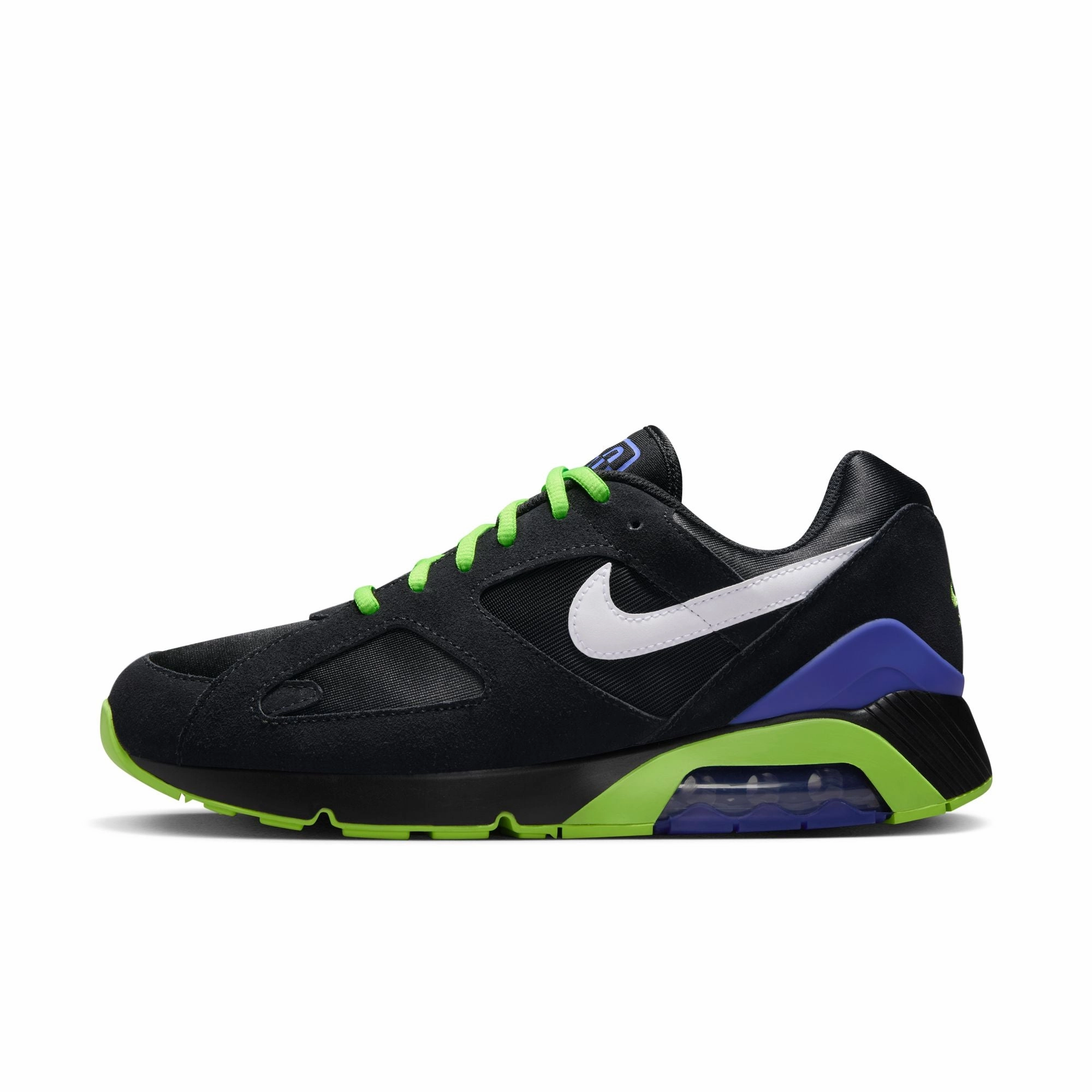 Asics Retro Running Shoes Men's Nike Air 180 - "Black Action Green"