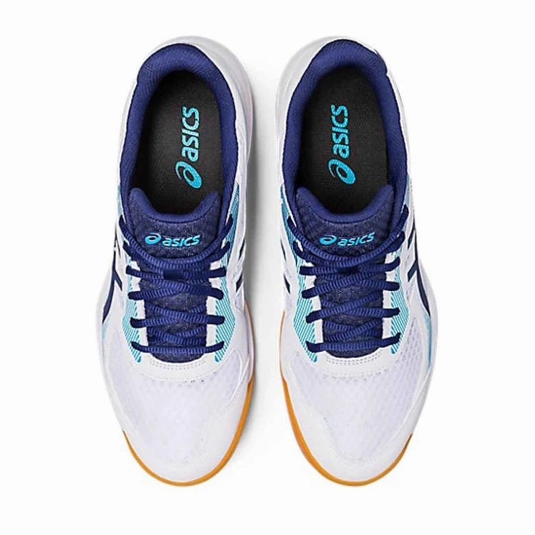 ASICS Upcourt 5 Men's Badminton Shoes White / Indigo Blue Asics Gel Contend Running Shoes