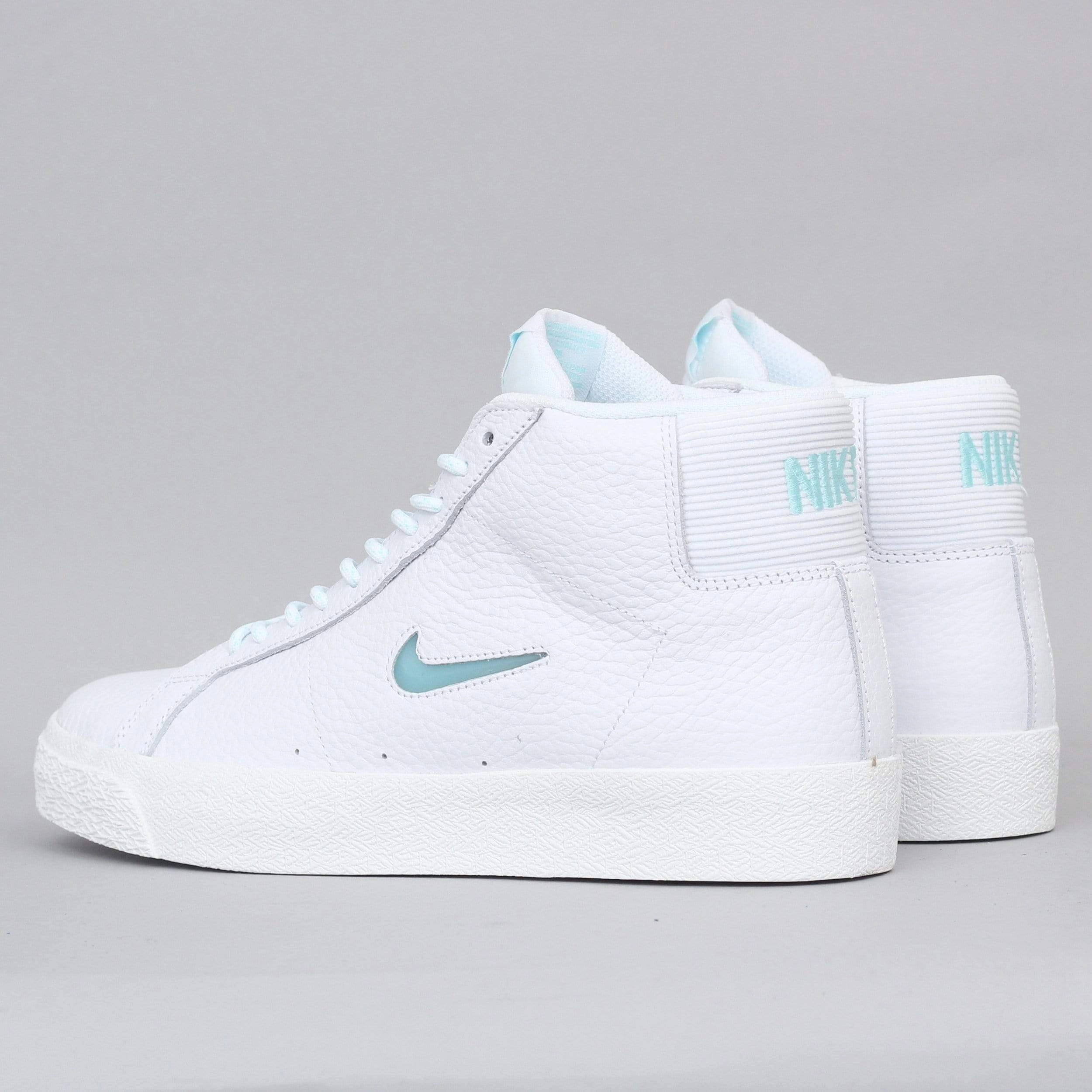 Nike SB Blazer Mid Premium Shoes White / Glacier Ice - White - Summit White Asics Shoes New