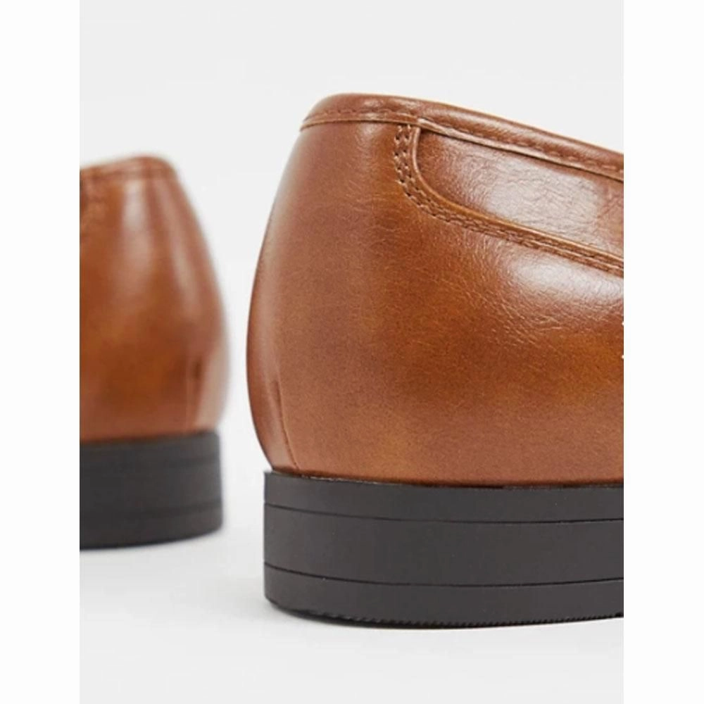 Loafers Bread Company Asos- Loafers In Tan Faux Leather With Tassel