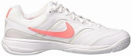 Nike Women's Court Lite Tennis Shoe, White/Lava Glow-Vast Grey, 6 Asics Shoe Fit Finder