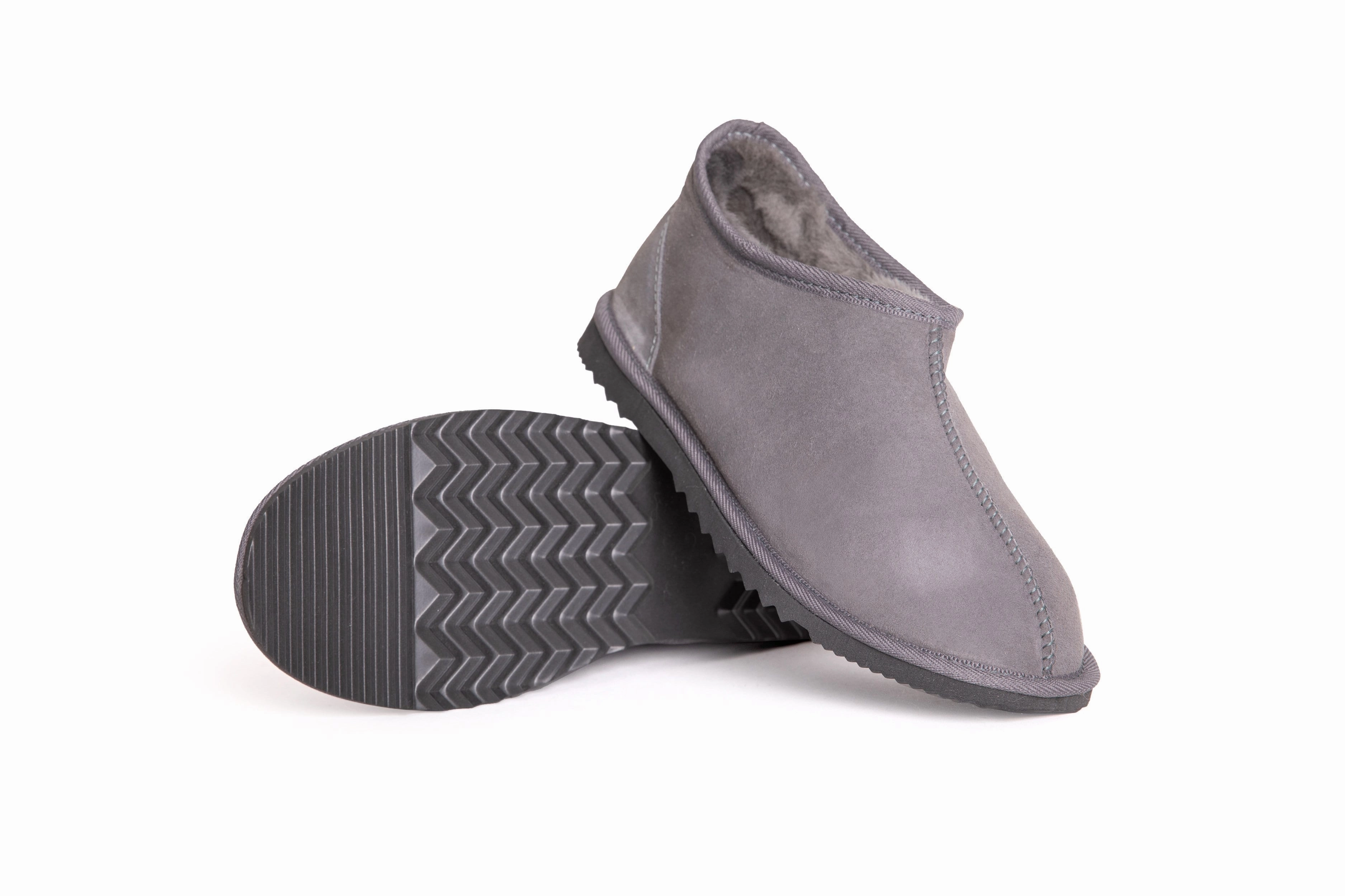 Non Skid House Slippers Australian Shepherd Australian Made Men UGG Slippers Double-face Sheepskin