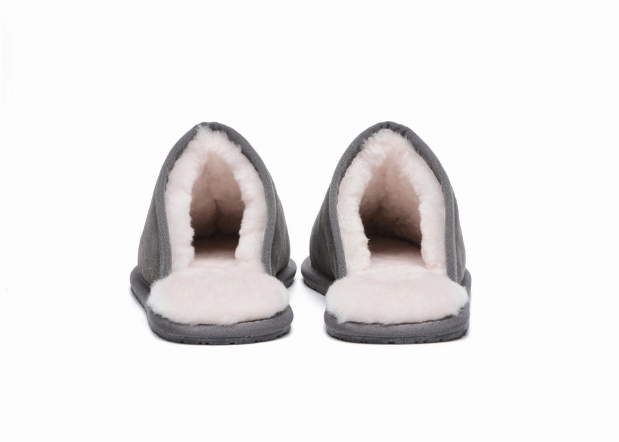 Platform Slippers With Strap Australian Shepherd UGG Men Sheepskin Slipper Water Resistant Bennett