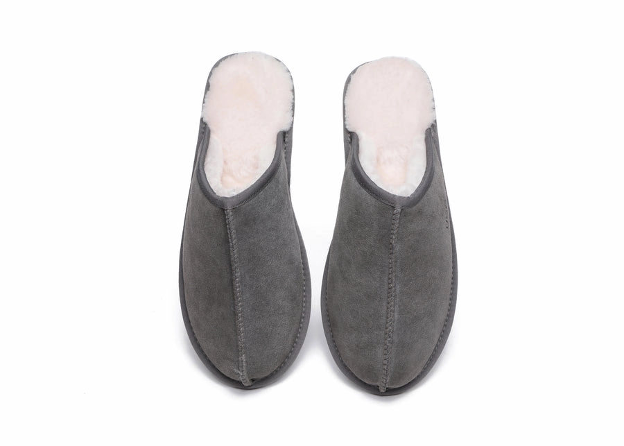 Zaffari Slides Australian Shepherd UGG Men Sheepskin Slipper Water Resistant Bennett