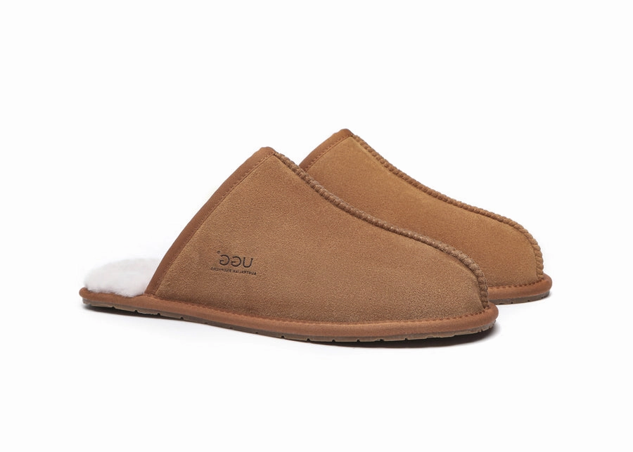 Australian Shepherd UGG Men Sheepskin Slipper Water Resistant Bennett Arch Fit Slippers