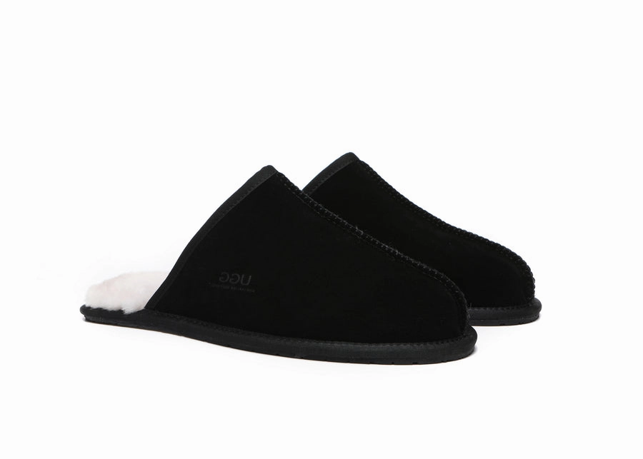 Room Slippers Australian Shepherd UGG Men Sheepskin Slipper Water Resistant Bennett