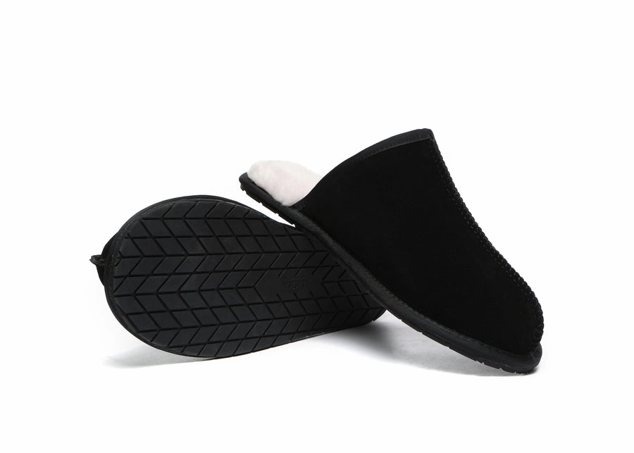 Australian Shepherd UGG Men Sheepskin Slipper Water Resistant Bennett Easy Slippers Crochet