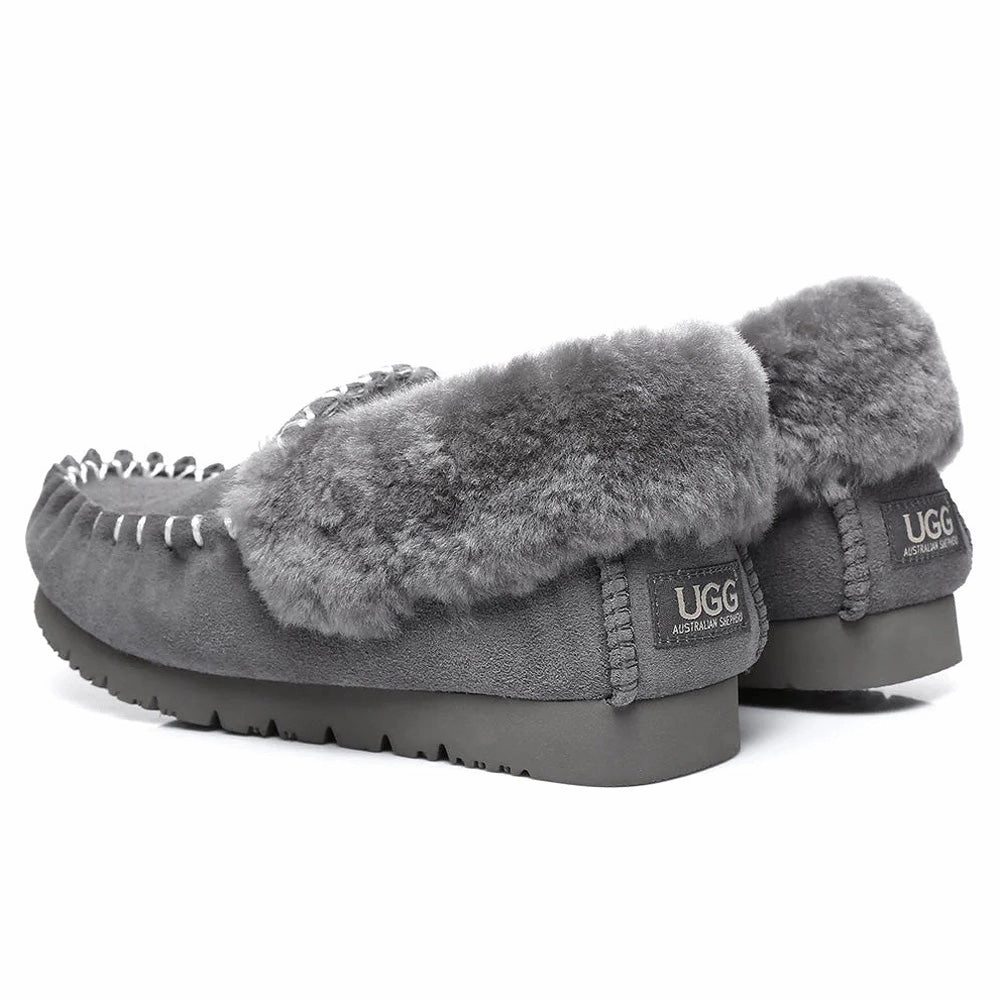 Gamma Slides Australian Shepherd UGG MENS POPO MOCCASINS BIG SIZE