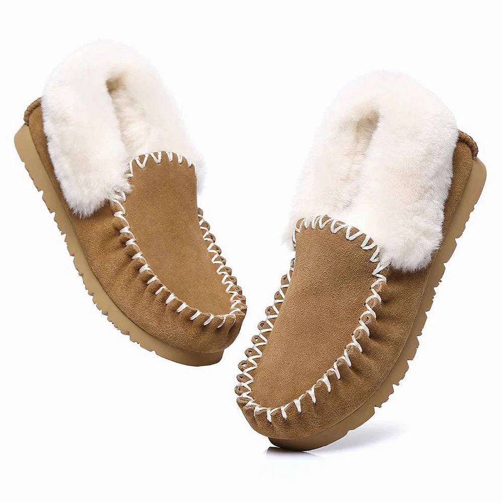 German Slippers With Arch Support Australian Shepherd UGG MENS POPO MOCCASINS BIG SIZE
