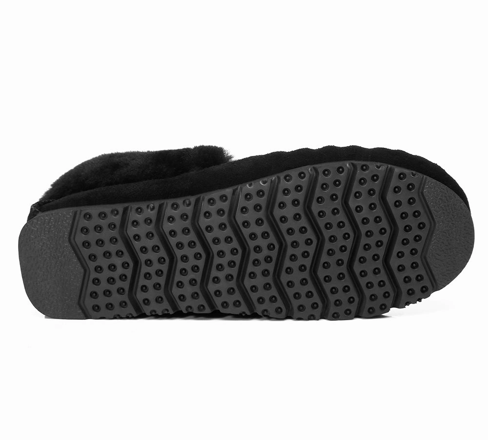 AUSTRALIAN SHEPHERD UGG Slippers Men Sheepskin Wool Ankle Popo Moccasins Big Size Uggs Slippers Dupes