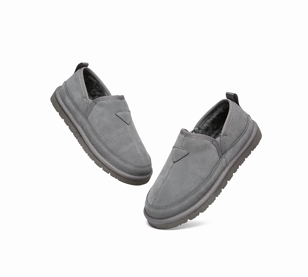 Turtle Slippers AUSTRALIAN SHEPHERD UGG Slippers Men Sheepskin Wool Ankle Porter