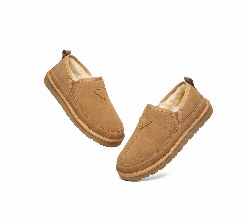 Extra Wide Slippers For Diabetics AUSTRALIAN SHEPHERD UGG Slippers Men Sheepskin Wool Ankle Porter