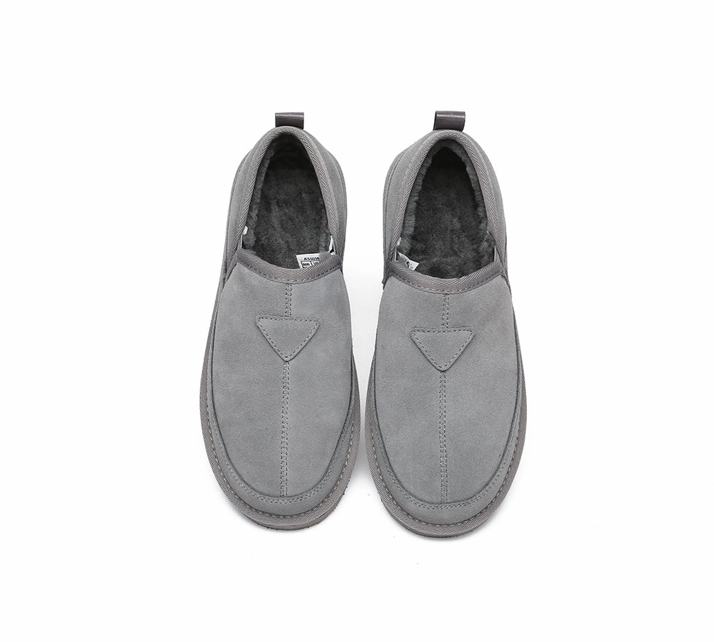 AUSTRALIAN SHEPHERD UGG Slippers Men Sheepskin Wool Ankle Porter Gorilla Slippers