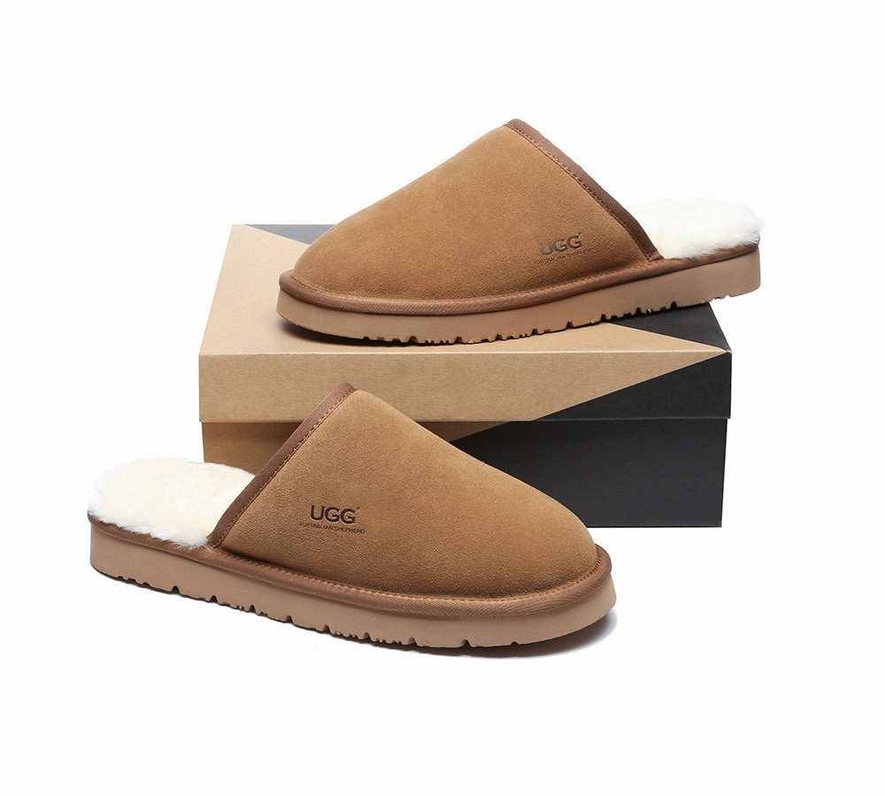 Scuffette Ii Suede Slippers AUSTRALIAN SHEPHERD UGG Slippers Men Sheepskin Wool Scuff Cruz