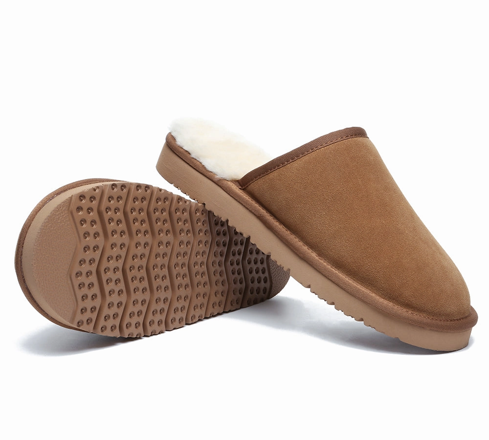 AUSTRALIAN SHEPHERD UGG Slippers Men Sheepskin Wool Scuff Cruz Tizzey Slippers