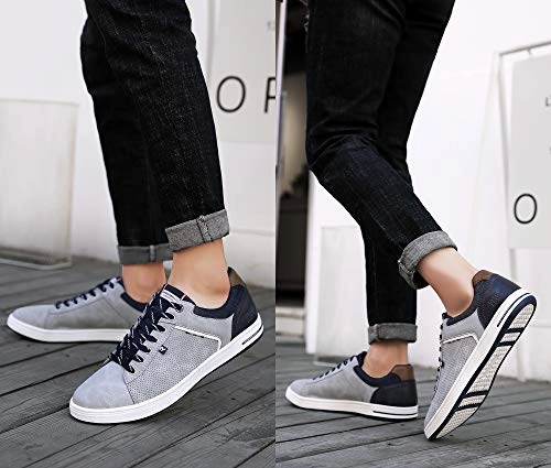 AX BOXING Mens Casual Shoes Fashion Sneakers Breathable Comfort Walking Shoes for Male(Aa Gray, Numeric_10) Woven Shoes Flats