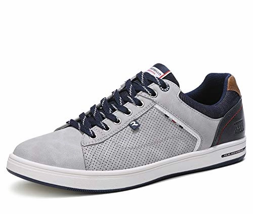 AX BOXING Mens Casual Shoes Fashion Sneakers Breathable Comfort Walking Shoes for Male(Aa Gray, Numeric_10) Designer Flat Wedding Shoes