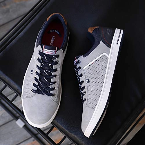 AX BOXING Mens Casual Shoes Fashion Sneakers Breathable Comfort Walking Shoes for Male(Aa Gray, Numeric_10) Sequin Flats Shoes