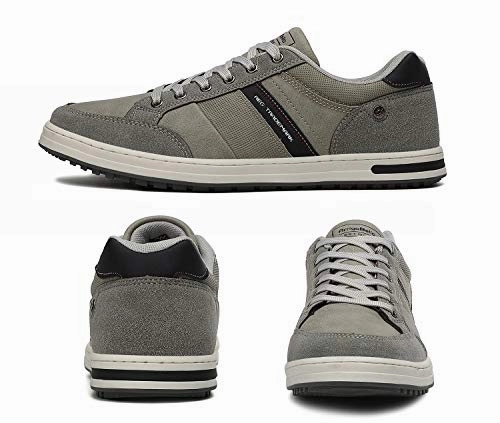 Racing Running Shoes AX BOXING Mens Casual Shoes Fashion Sneakers Breathable Comfort Walking Shoes for Male(Gray Color, Numeric_10_Point_5)