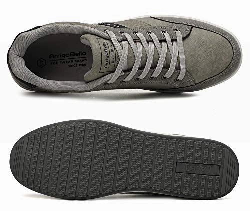 Ballet Flat Shoes With Ribbon AX BOXING Mens Casual Shoes Fashion Sneakers Breathable Comfort Walking Shoes for Male(Gray Color, Numeric_10_Point_5)