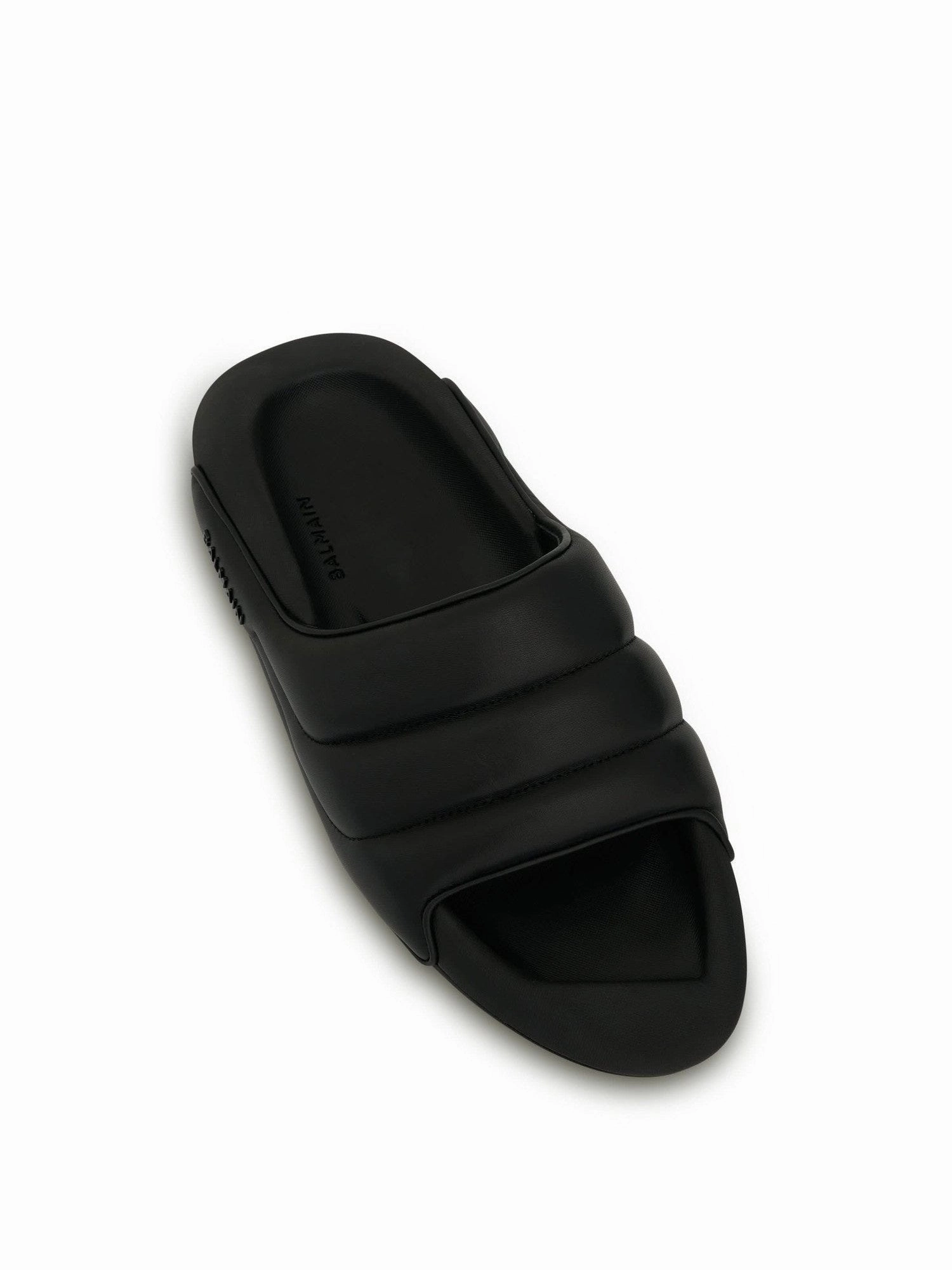 Sandals St Lucia Halcyon Beach B-It Quilted Lambskin Sliders in Black