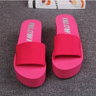 Kubua Slippers Women Beach Elastic Fabric Slippers