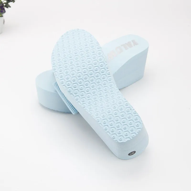 Women Beach Elastic Fabric Slippers Off Court Slides