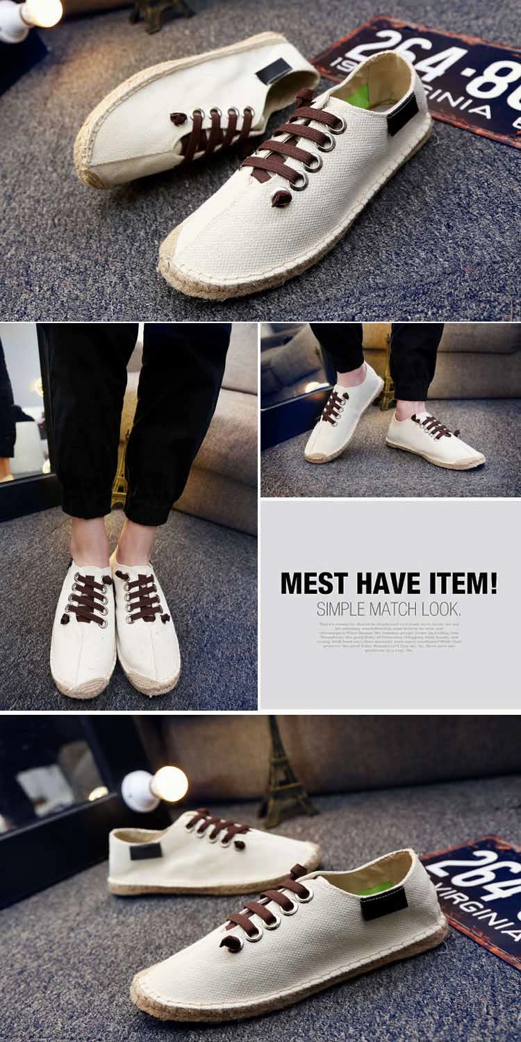 SERENE 3 Colors Man Lace-up Flats Casual Canvas Shoes Best Support Running Shoes For Flat Feet