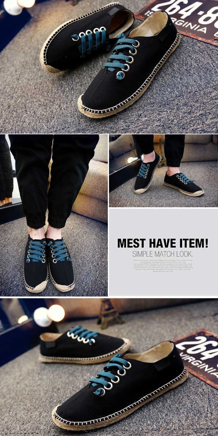 SERENE 3 Colors Man Lace-up Flats Casual Canvas Shoes Dh Flat Mountain Bike Shoes Review