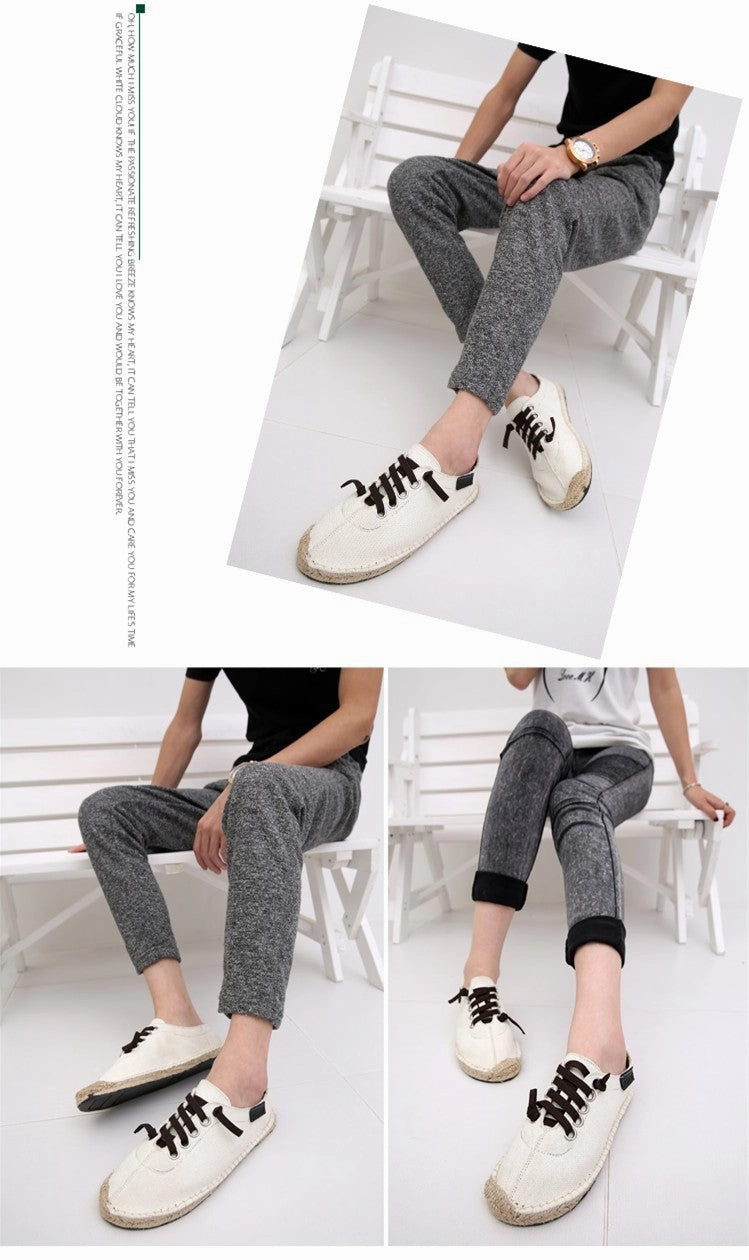 Flat Shoes To Go With SERENE 3 Colors Man Lace-up Flats Casual Canvas Shoes