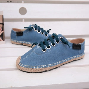 SERENE 3 Colors Man Lace-up Flats Casual Canvas Shoes Dress And Flat Shoes