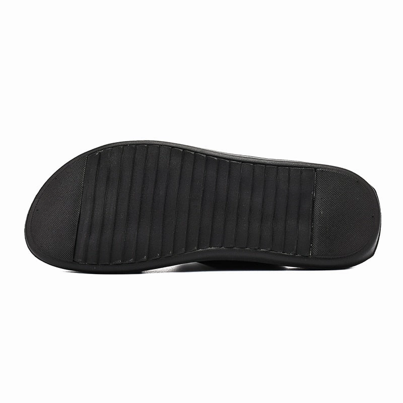 SSX Men's Summer Flat Casual Leather Sandals Slides Size 14