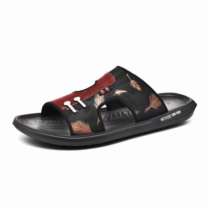 Slippered SSX Men's Summer Flat Casual Leather Sandals