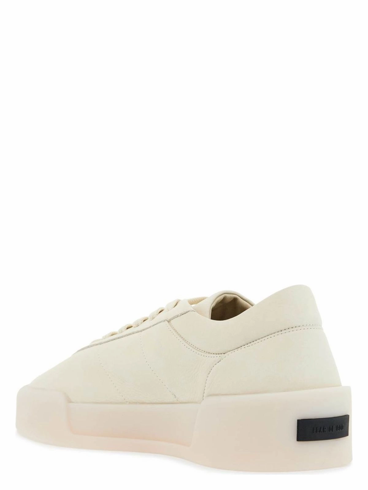 BEIGE LEATHER LOW MINIMALIST AEROBIC SNEAKERS Sneakers Neutral