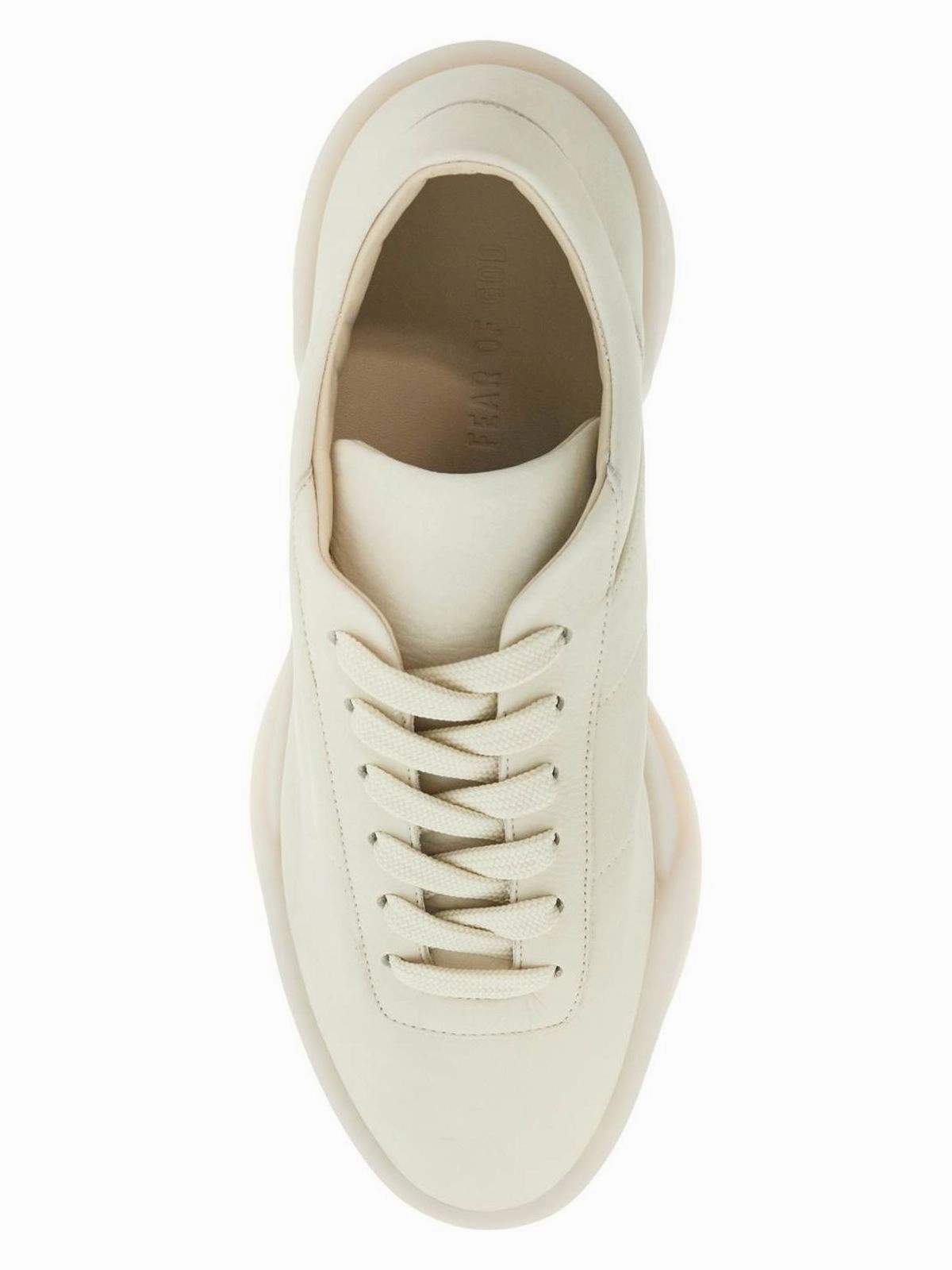 BEIGE LEATHER LOW MINIMALIST AEROBIC SNEAKERS Palermo Elevata Sneakers