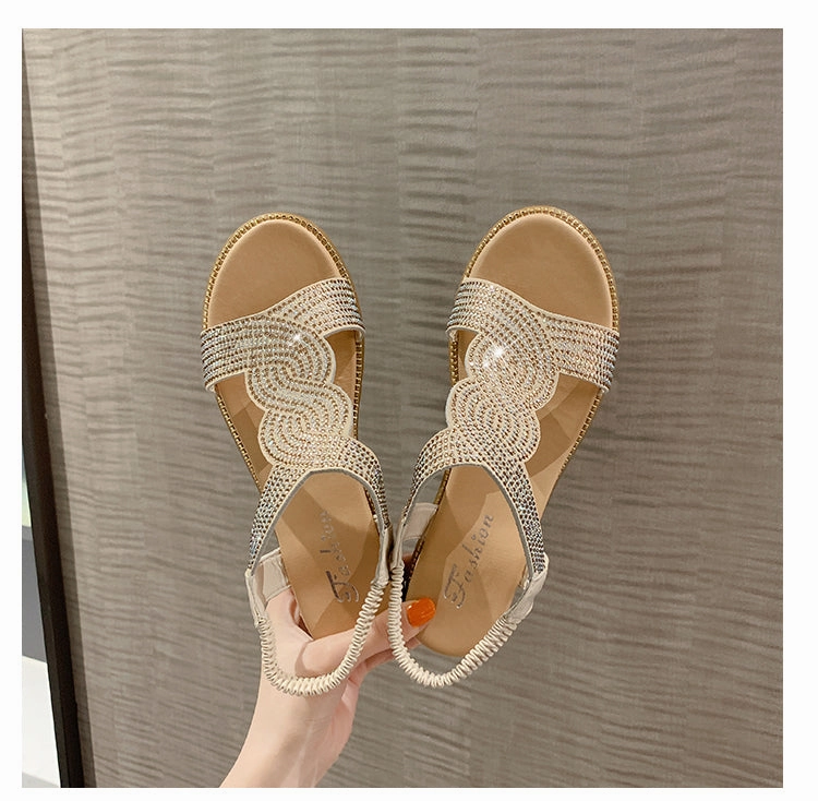 Great Walking Sandals Belifi Rhinestone Wedge Sandals
