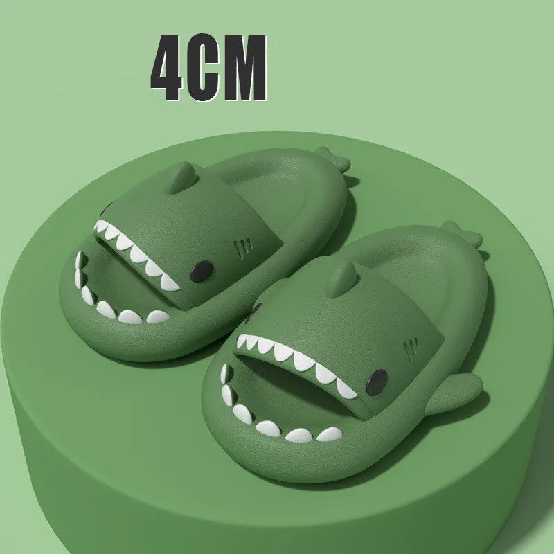 Purple Slippers Adult's Slippers Indoor Outdoor Funny Shark Cartoon