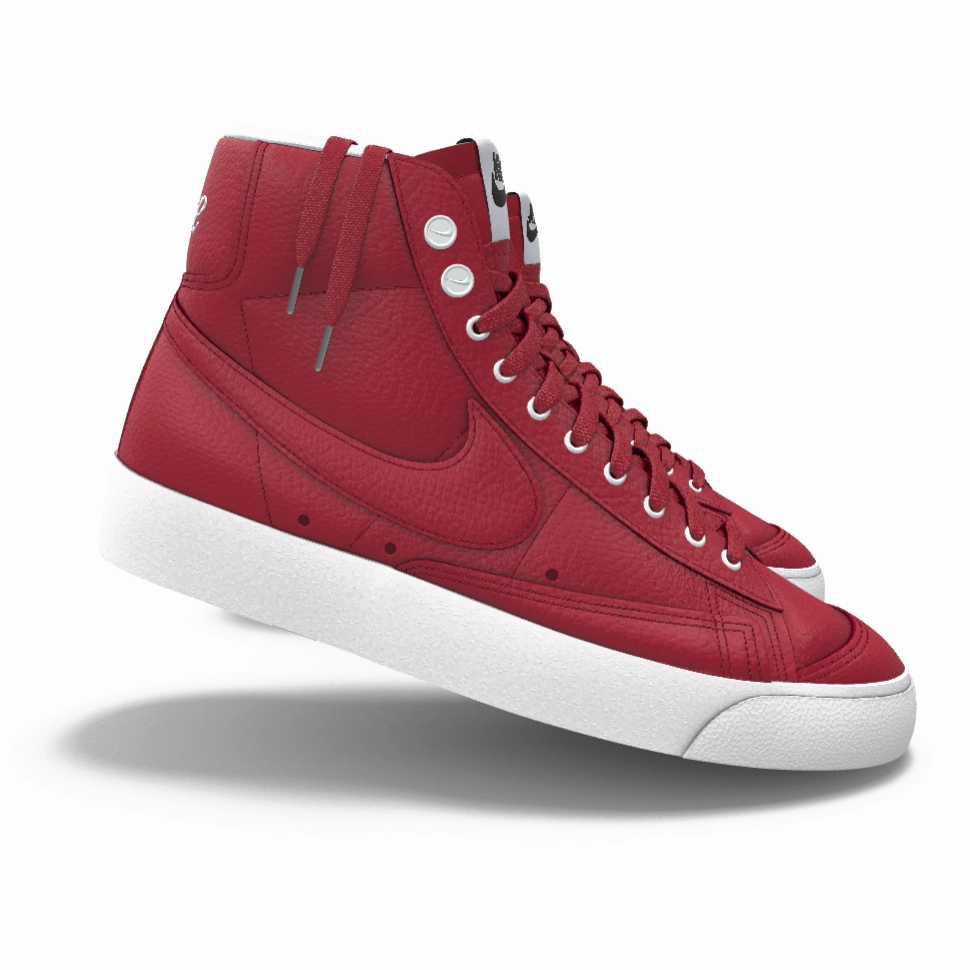 $195 NIB NEW Mens NIKE Blazer Mid 77 Custom Varsity Red Premium Leather Shoes Asics Speed Menace Cricket Shoes
