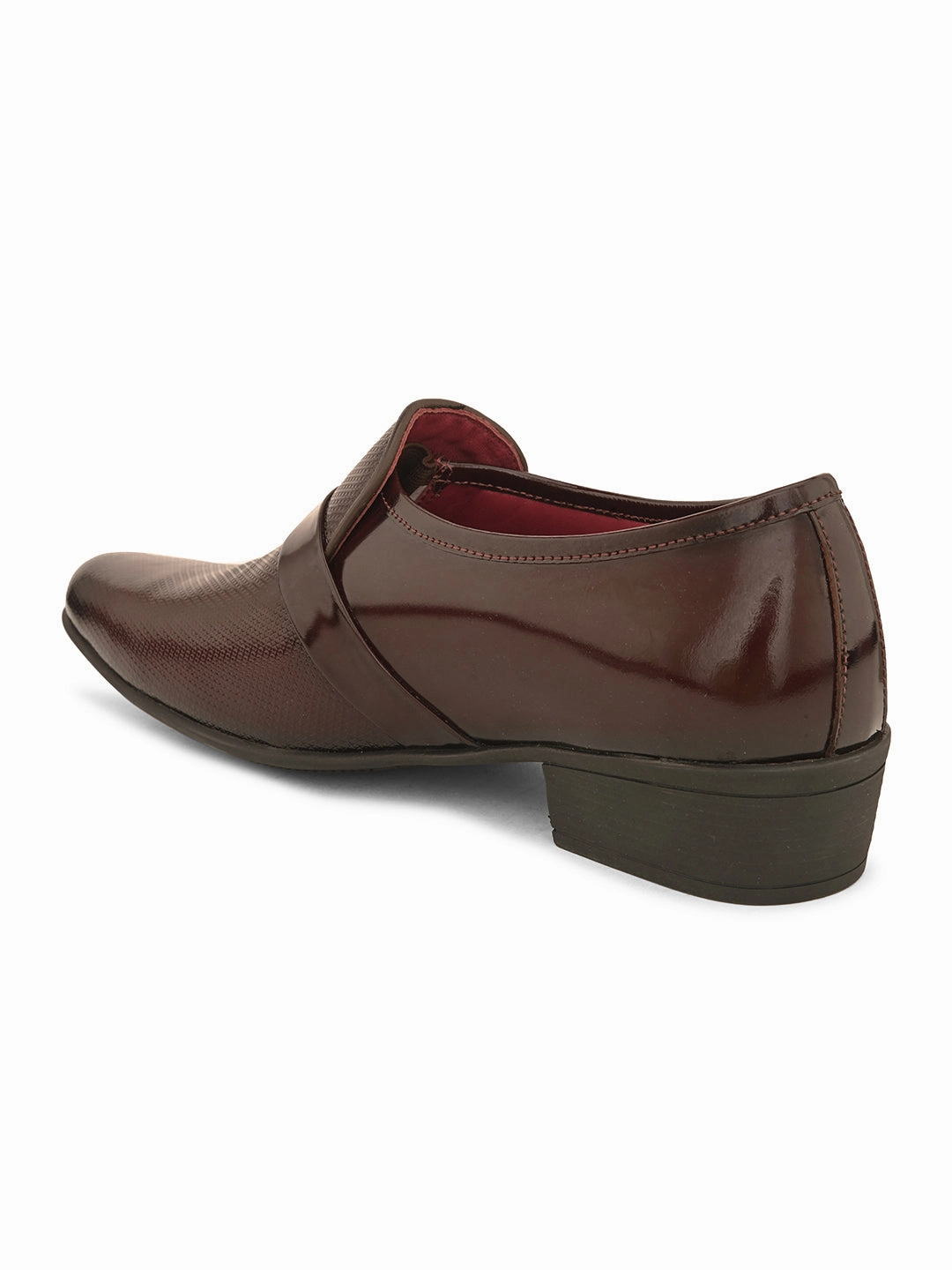 Sandals Resorts Locations Pelle Albero Cherry Leather Slip on Cuban Heel Formal Shoes For Men