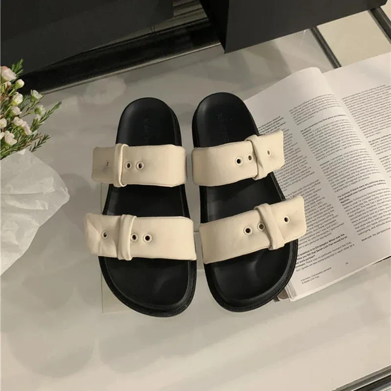 Baseball Slippers binfenxie 2024 Summer Platform Women Slippers Fashion Elegant Slip On Increase Slides Shoes Ladies Comfort Open Toe Beach Sandals