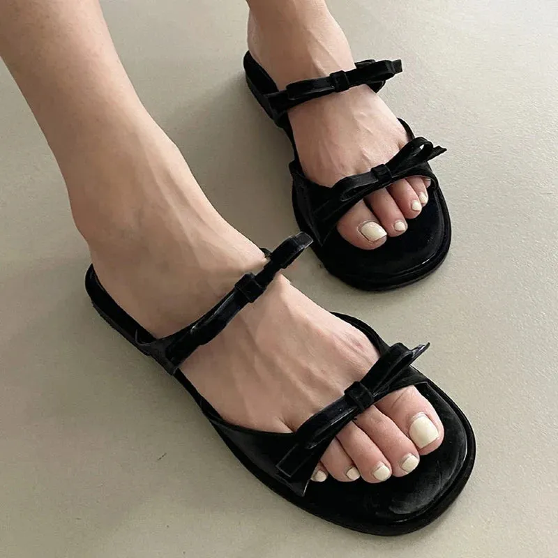 Irish Slippers binfenxie 2024 Summer Women Slippers Fashion Elegant Open Toe Beach Slides Shoes Ladies Outdoor Street Style Flats Sandalias