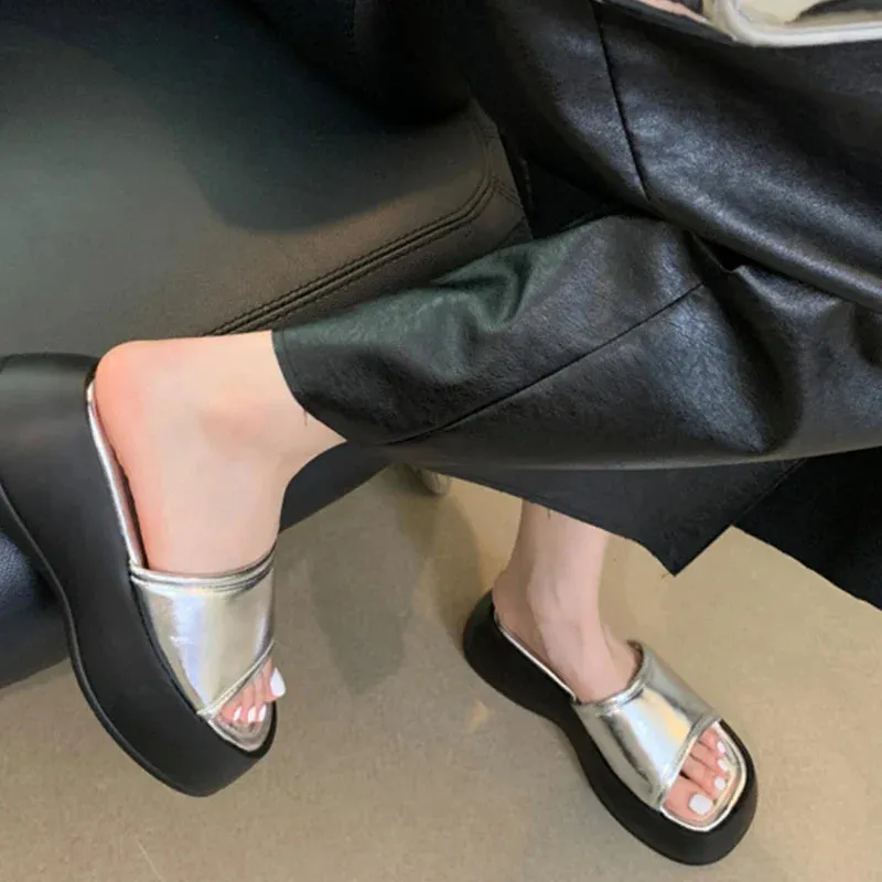 Espadrille Slide Sandals binfenxie Summer Increase Women Slippers Fashion Elegant Open Toe Increase Slides Shoes Ladies Casual Platform Flats Beach Sandal