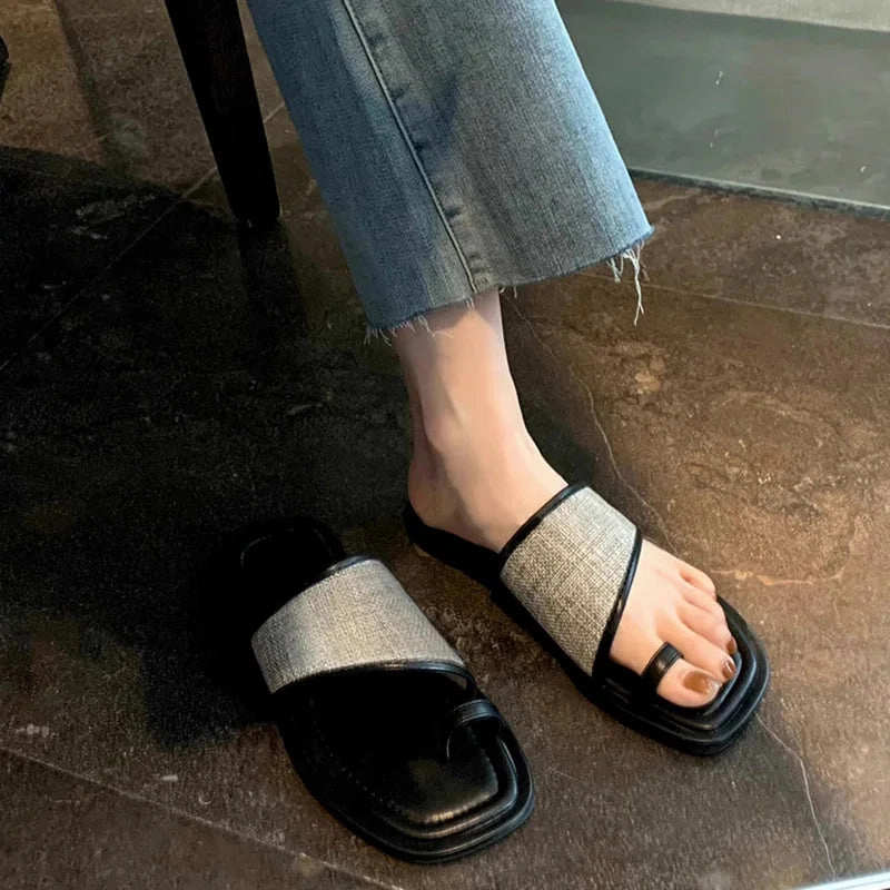 Ohana Flip Flops binfenxie  - 2024 Summer Gladiator Women Slippes Fashion Elegant Soft Sole Flats Slides Shoes Ladies Casual Beach Flip Flops Sandalias