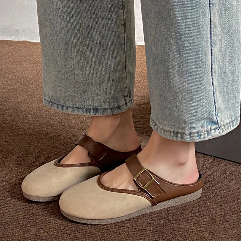 binfenxie  -  Flats Mules Shoes Women Casual Cozy Soft Walking Slippers 2024 Summer Slingback Flip Flops Sandals Fashion Dress Femme Slides Cushioned Flip Flops