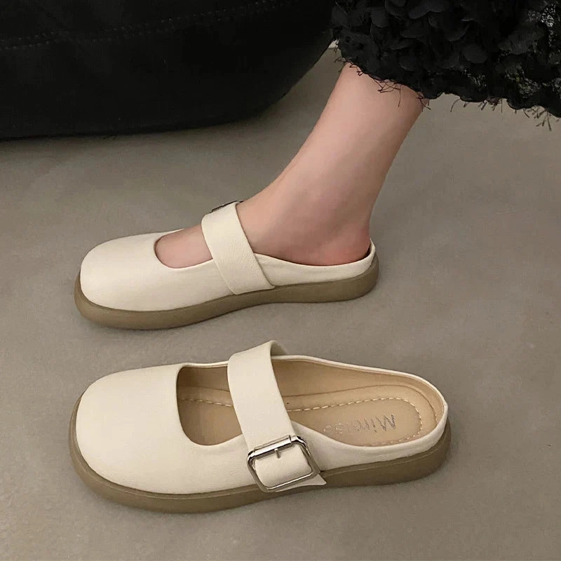 binfenxie  -  Flats Women Slippers Casual Soft Walking Mules Shoes New Summer Brand 2024 Dress Cozy Sandals Slingback Flip Flops Female Slides Good Cheap Flip Flops