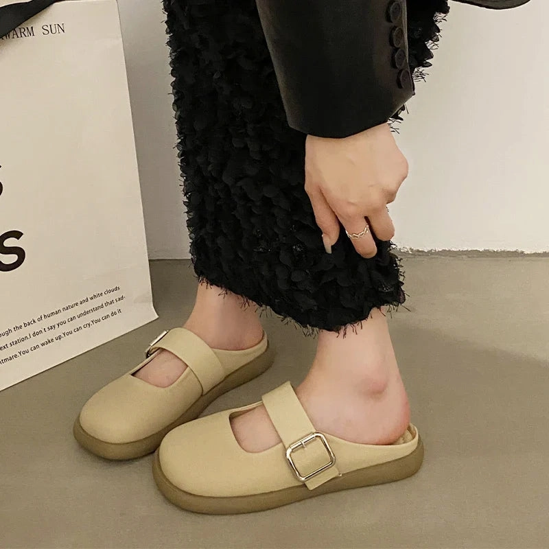 Flip Flops With Studs And Bow binfenxie  -  Flats Women Slippers Casual Soft Walking Mules Shoes New Summer Brand 2024 Dress Cozy Sandals Slingback Flip Flops Female Slides