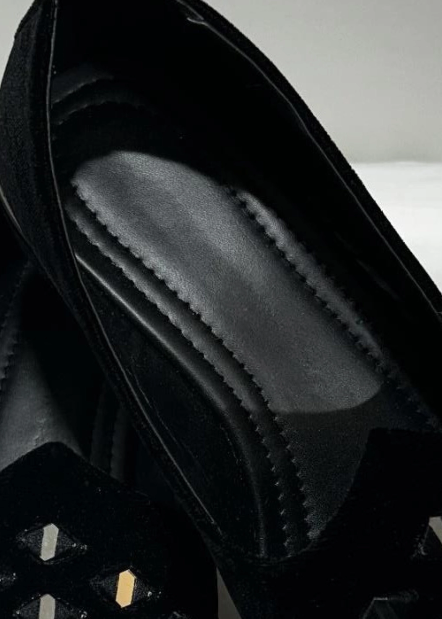 Gucci Loafers Fur BLACK VELVET MIRRORWORK SHOES FOR MEN