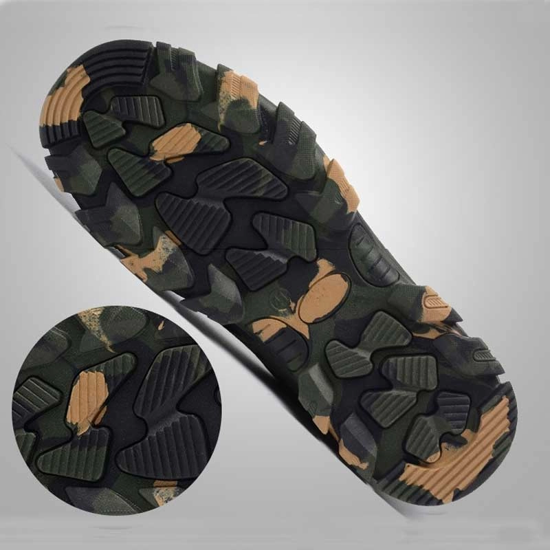 Flat Sole Shoes Work Boots Construction Men's Outdoor Steel Toe Cap Shoes Men Camouflage Puncture Proof High Quality Safety Shoes Plus Size