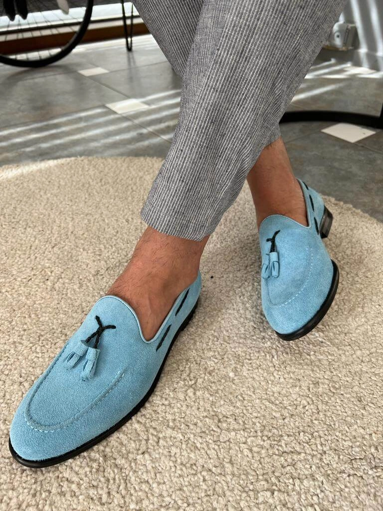 Blue Suede Loafers Rain Loafers